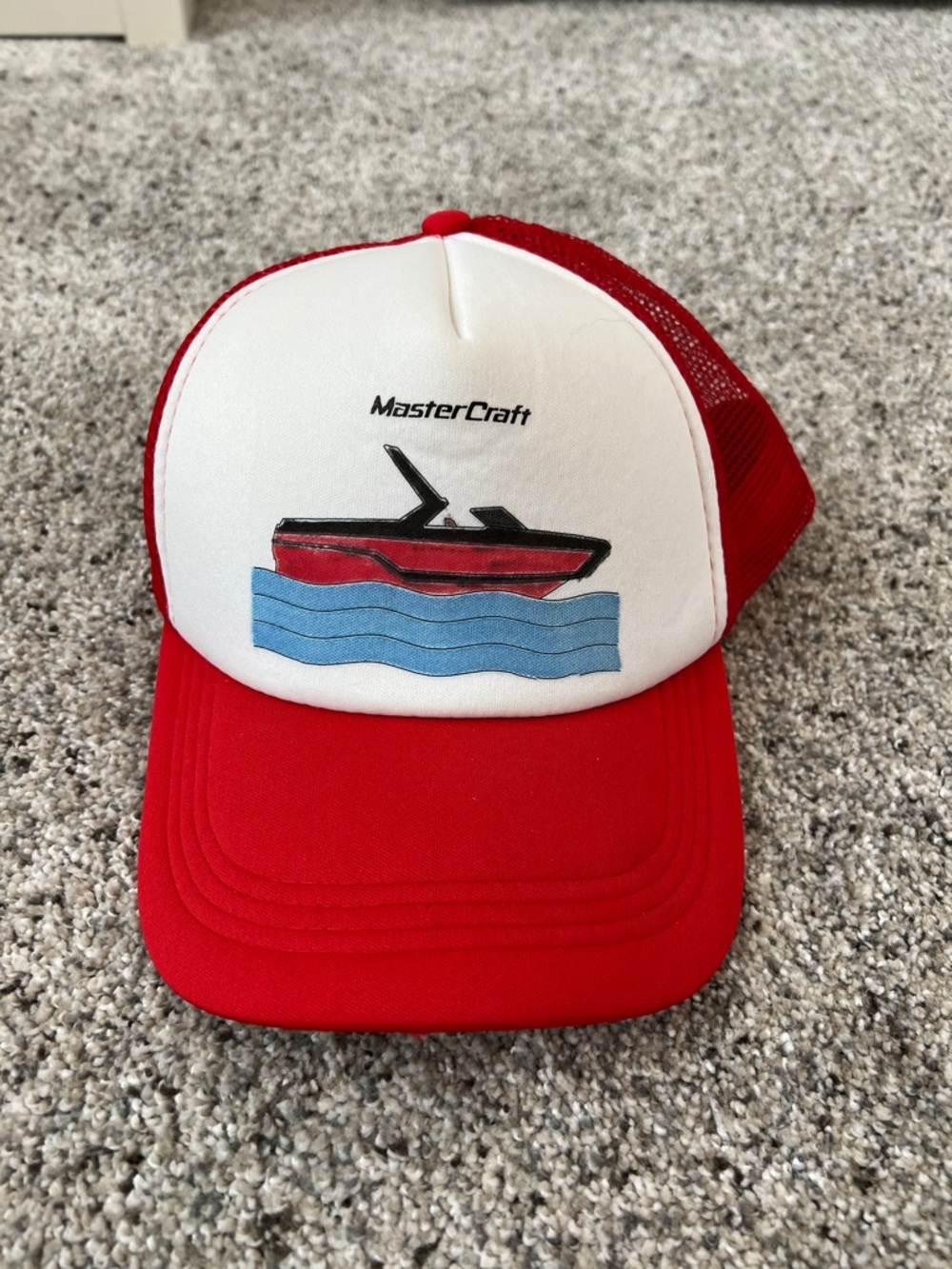 MasterCraft Red & White Trucker Hat with Boat Patch